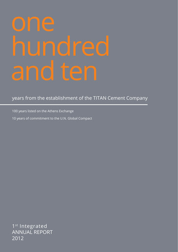 Thumbnail Titan Cement International Annual Report 2012