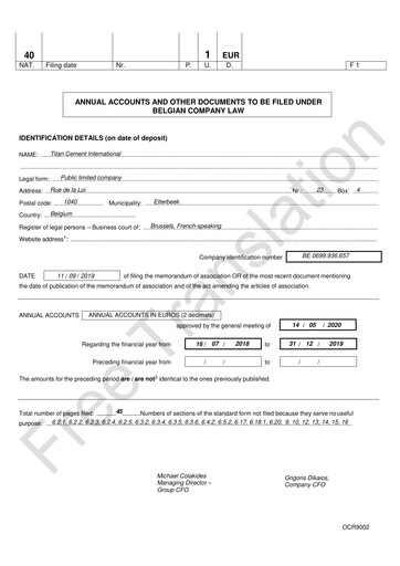 Thumbnail Titan Cement International Financial Statement 2019