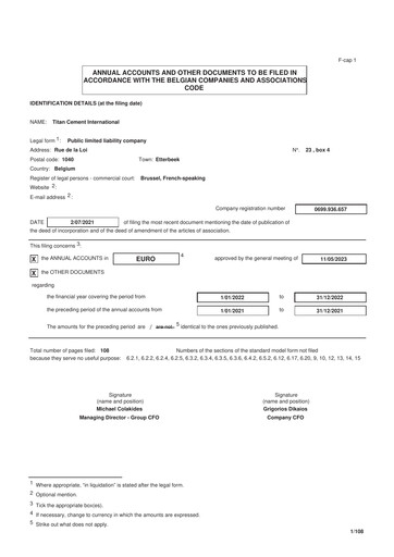 Thumbnail Titan Cement International Financial Statement 2022