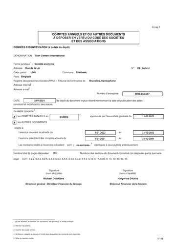 Thumbnail Titan Cement International Financial Statement 2022