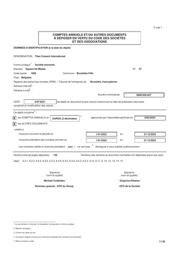 Thumbnail Titan Cement International Financial Statement 2023