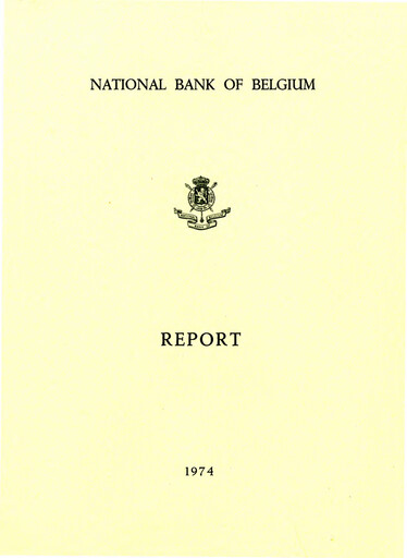 Thumbnail Banque nationale de Belgique Annual Report 1974