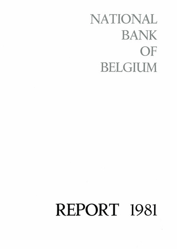 Thumbnail Banque nationale de Belgique Annual Report 1981