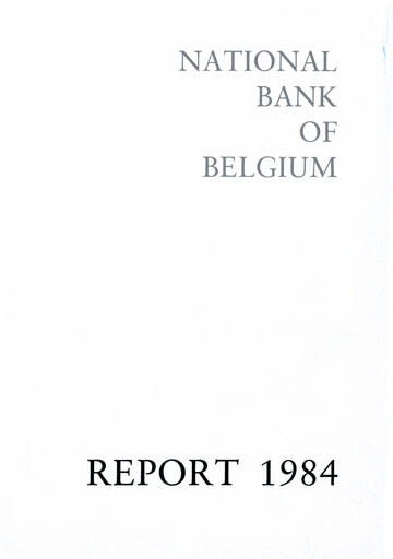 Thumbnail Banque nationale de Belgique Annual Report 1984
