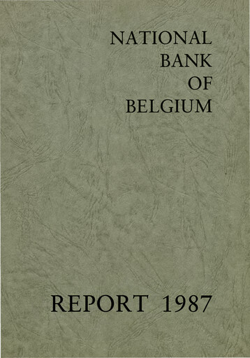 Thumbnail Banque nationale de Belgique Annual Report 1987