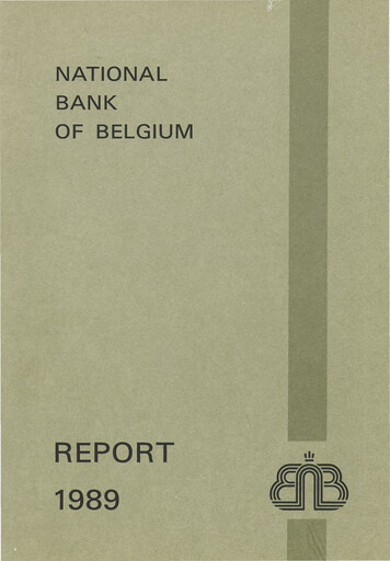 Thumbnail Banque nationale de Belgique Annual Report 1989