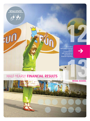 Thumbnail Retail Estates NV Half-year Report 2012-2013-h1