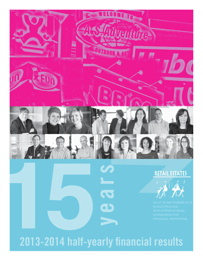 Thumbnail Retail Estates NV Half-year Report 2013-2014-h1