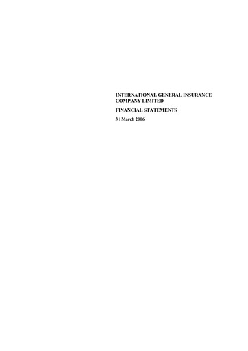 Thumbnail International General Insurance Holdings Ltd. Financial Statement 2006