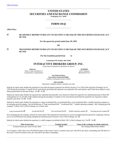 Thumbnail Interactive Brokers
 Quarterly Report 2022-q2