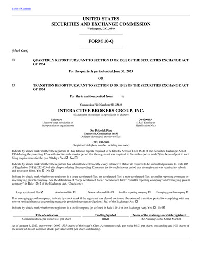 Thumbnail Interactive Brokers
 Quarterly Report 2023-q2