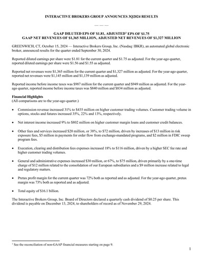 Thumbnail Interactive Brokers
 Quarterly Report 2024-q3