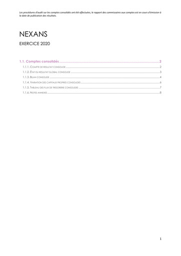 Thumbnail Nexans Financial Statement 2020