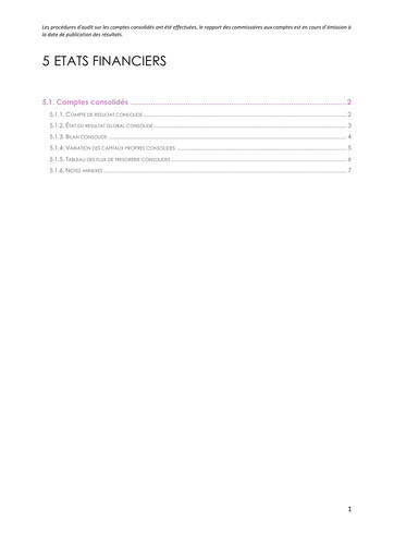 Thumbnail Nexans Financial Statement 2022
