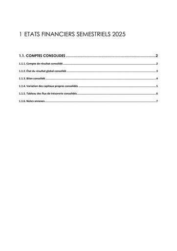 Thumbnail Nexans Financial Statement 2025-h1