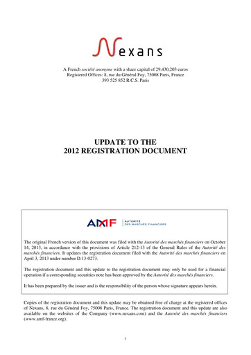 Thumbnail Nexans Universal Registration Document 2012