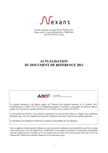 Vorschaubild Nexans Universelles Registrierungsdokument 2012