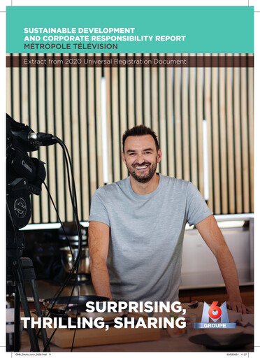 Miniature Métropole Télévision (Groupe M6) Rapport de durabilité 2020