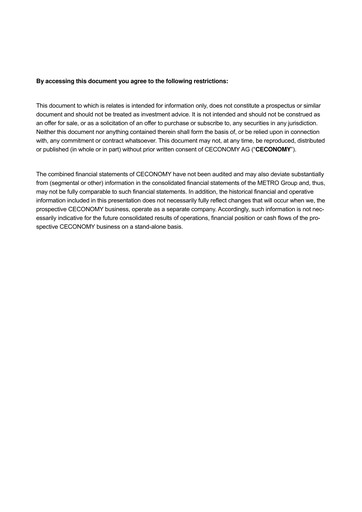 Thumbnail Ceconomy Quarterly Report 2016-q1