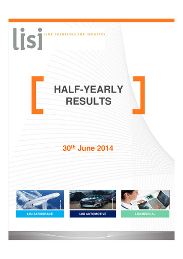 Thumbnail Lisi S.A. Half-year Report 2014