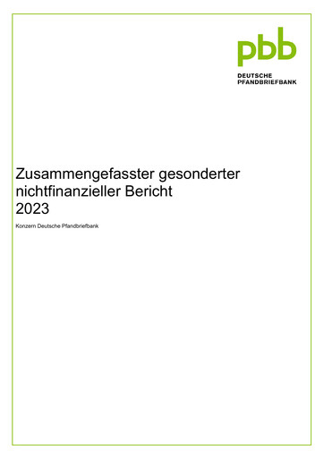 Thumbnail Deutsche Pfandbriefbank ESG Report 2023