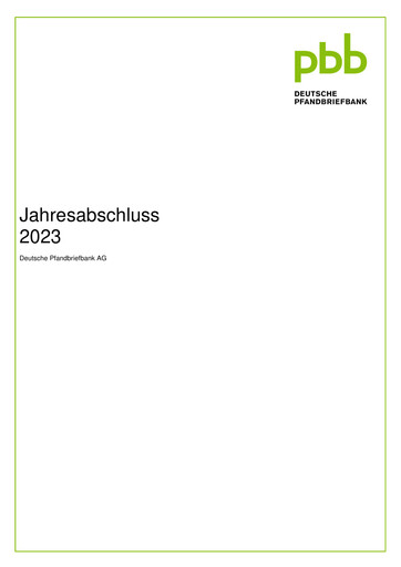 Thumbnail Deutsche Pfandbriefbank Financial Statement 2023