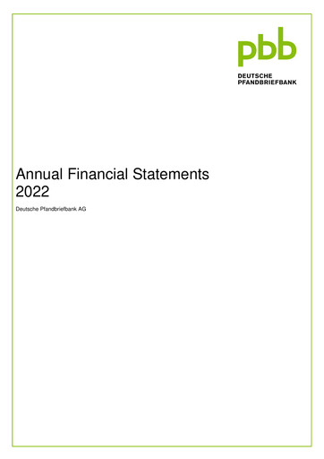 Thumbnail Deutsche Pfandbriefbank Financial Statement 2022