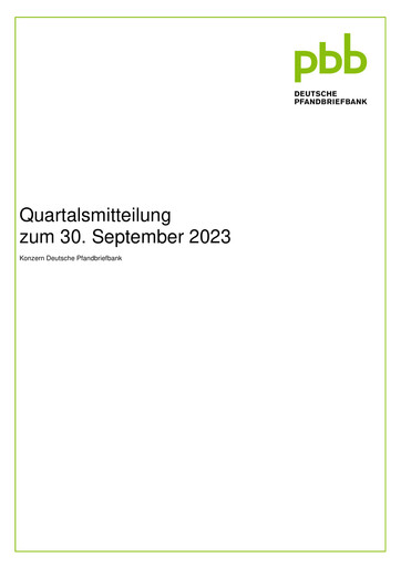 Thumbnail Deutsche Pfandbriefbank Quarterly Report 2023-q3