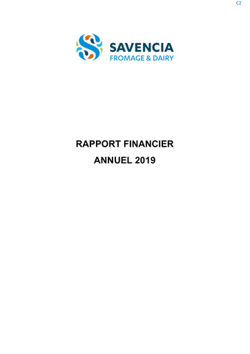 Miniature Savencia Fromage & Dairy Rapport financier 2019
