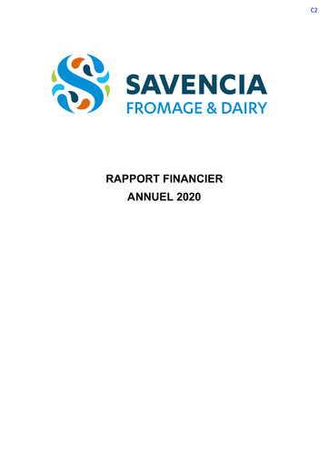 Miniature Savencia Fromage & Dairy Rapport financier 2020
