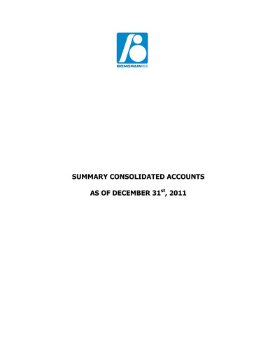 Thumbnail Savencia Fromage & Dairy Financial Statement 2011