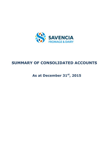 Thumbnail Savencia Fromage & Dairy Financial Statement 2015