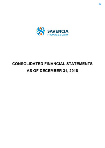 Thumbnail Savencia Fromage & Dairy Financial Statement 2018