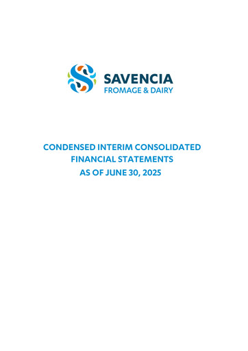 Vorschaubild Savencia Fromage & Dairy Halbjahresbericht 2025-h1
