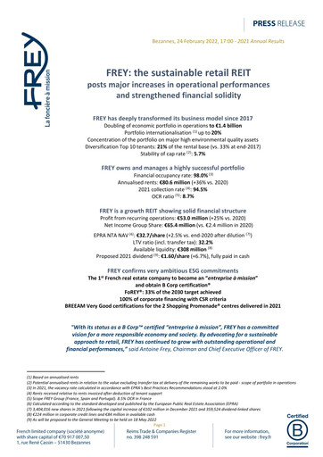 Thumbnail Frey SA Annual Report 2021