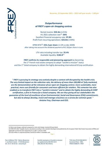 Thumbnail Frey SA Half-year Report 2021