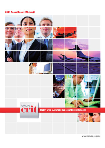Miniature Groupe CRIT  Rapport annuel 2011
