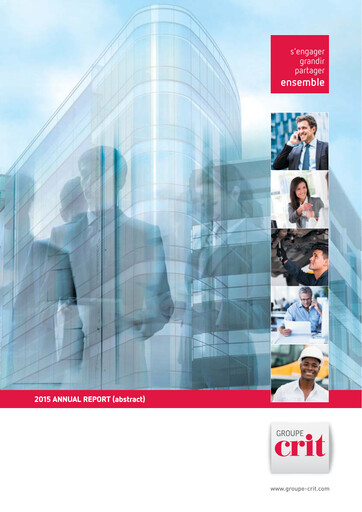 Miniature Groupe CRIT  Rapport annuel 2015