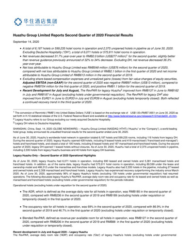 Thumbnail H World Group Limited Quarterly Report 2020-q2