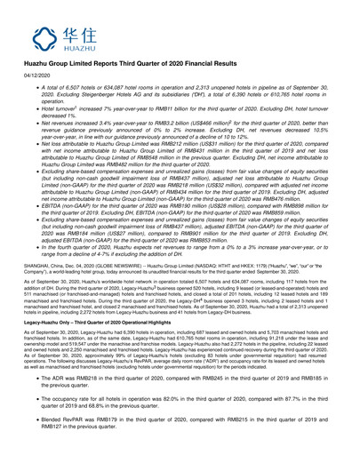 Thumbnail H World Group Limited Quarterly Report 2020-q3