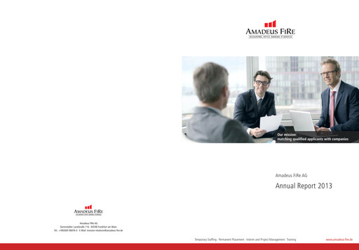 Thumbnail Amadeus Fire Annual Report 2013