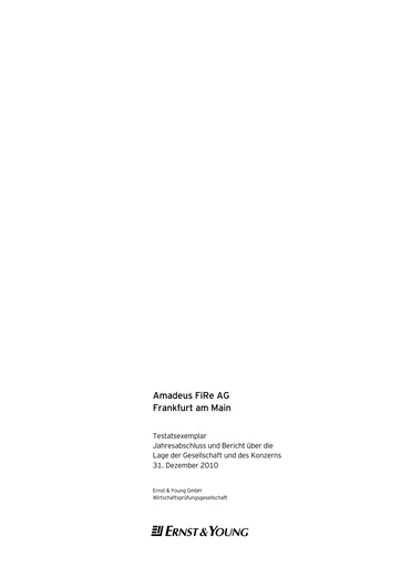 Thumbnail Amadeus Fire Financial Statement 2010