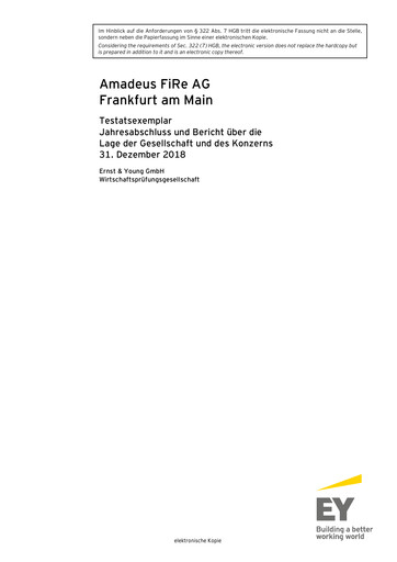 Thumbnail Amadeus Fire Financial Statement 2018