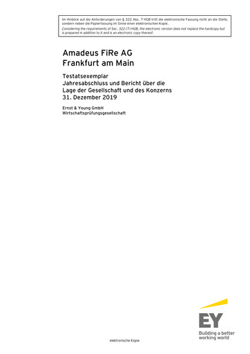 Thumbnail Amadeus Fire Financial Statement 2019
