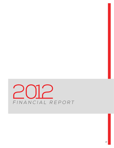 Thumbnail Lectra SA Financial Report 2012