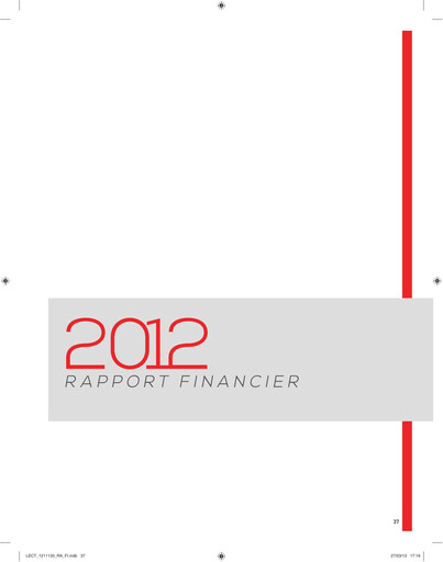 Thumbnail Lectra SA Financial Report 2012