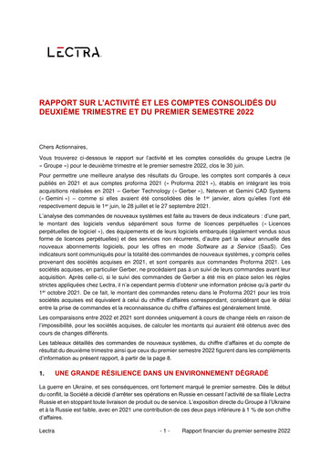 Thumbnail Lectra SA Half-year Report 2022-h1