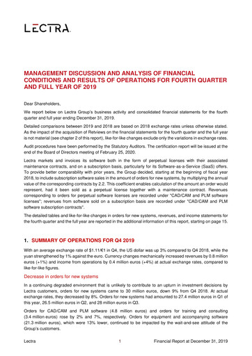 Thumbnail Lectra SA Quarterly Report 2019-q4