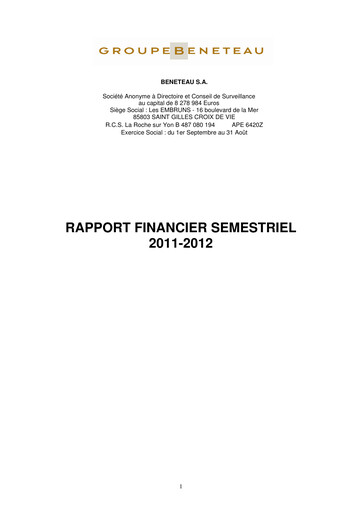 Vorschaubild Bénéteau Halbjahresbericht 2011-2012-h1