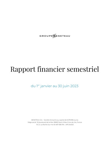 Vorschaubild Bénéteau Halbjahresbericht 2023-h1